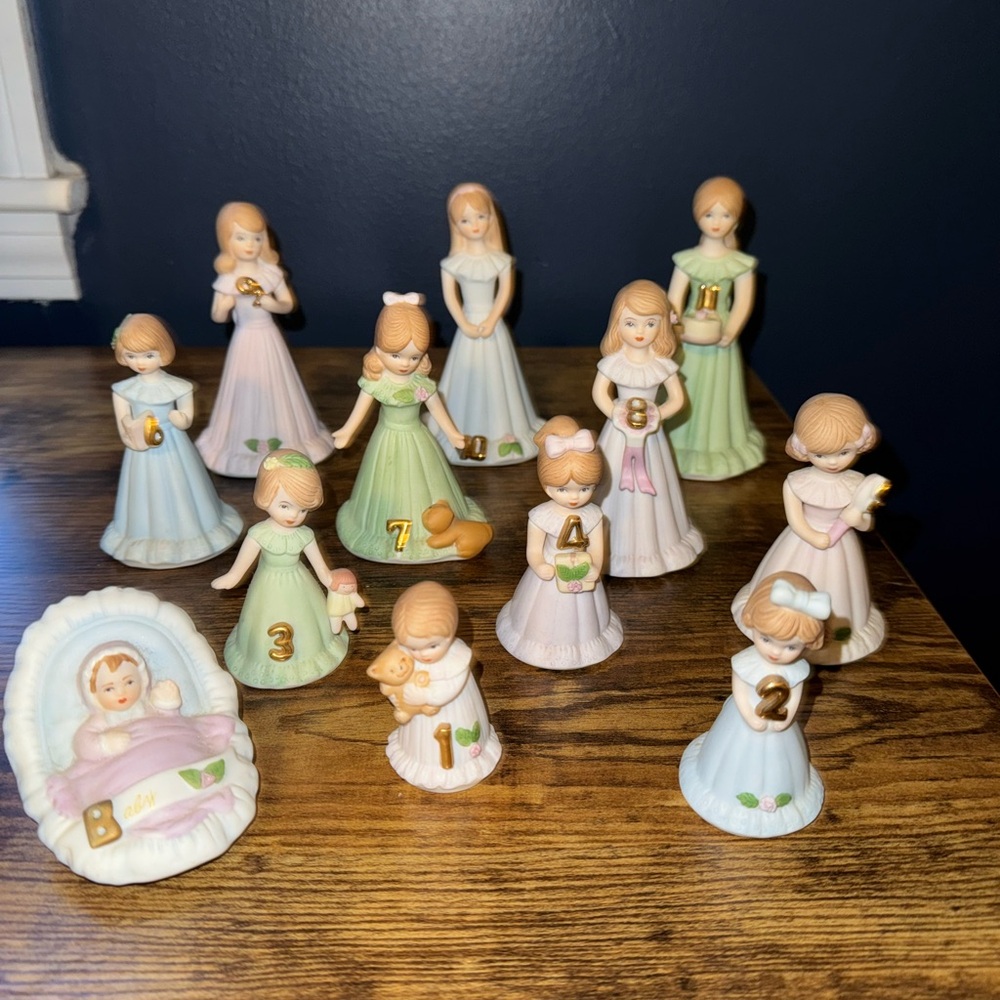 Enesco Growing Up Birthday Girl Figurines